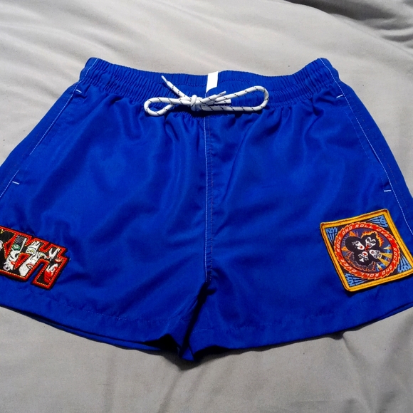 Reworked Kiss Blue Mens Bathing Suit - Picture 1 of 3